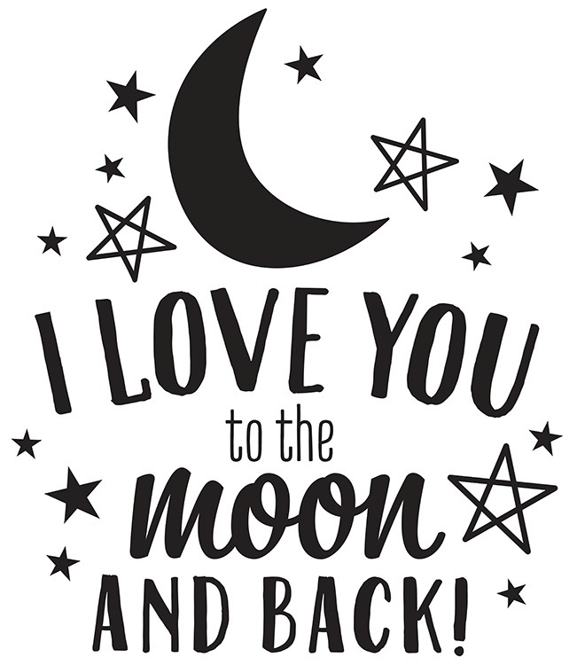 Download Vinil Decorativo Con Frase I Love You To The Moon And Back ...