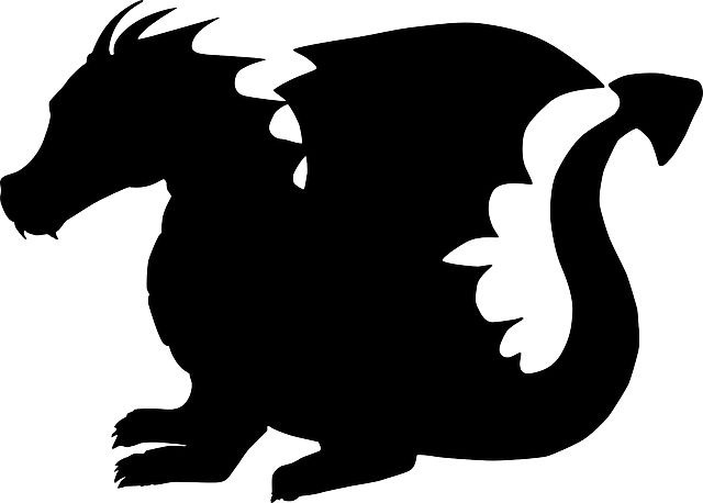 vinilo decorativo pizarra dragon infantil silueta 80 x 60 cm 214