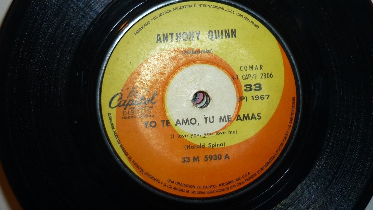 vinilo simple anthony quinn yo te amo tu me amas a veces 105