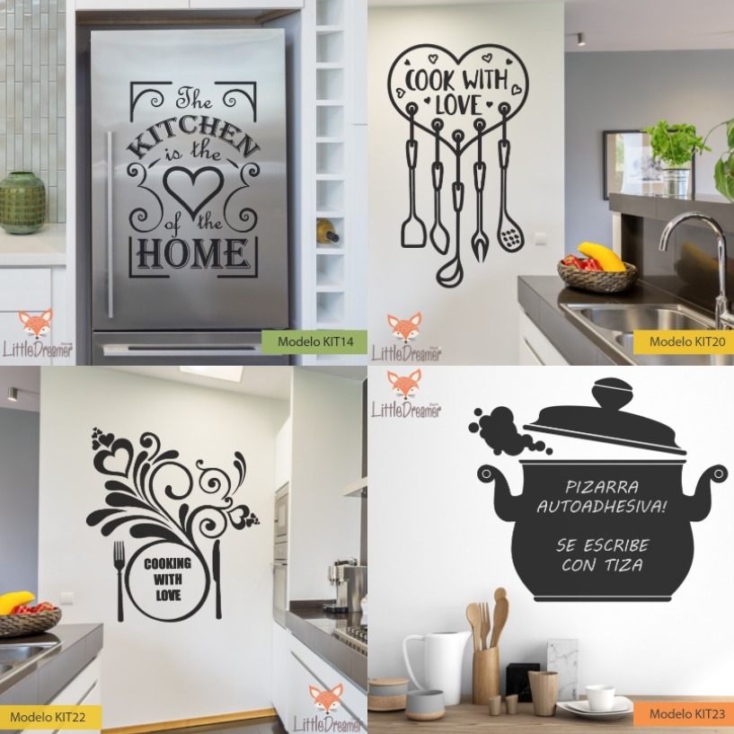 Vinilos Decorativos Cocina Comedor Living Pizarra - Medida C ... Vinilos Decorativos Cocina Comedor Living Pizarra - Medida C ...