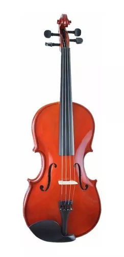 viola clássica de arco concert vc 4/4 natural com case