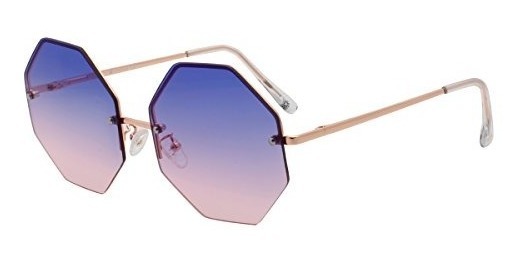 Vivienfang Forma Geometrica Octagono Sunnies Lente Plana