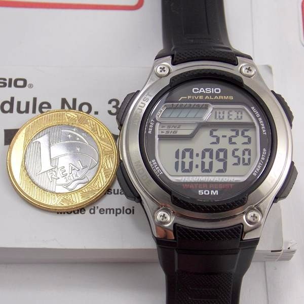 W-212h-1av Relogio Casio Digital 5 Alarmes Wr50 Illuminator - R$ 169,00 em Mercado Livre