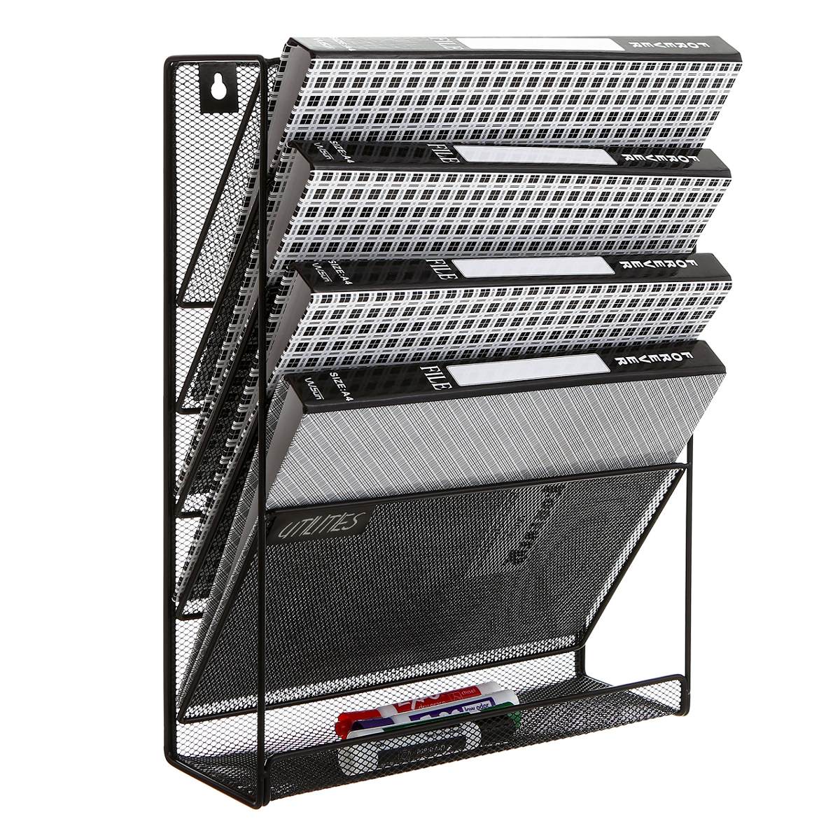 Wall Mounted Magazine Rack 5 Slot Hanging Doent Filing Slot Hanging Doent Filing