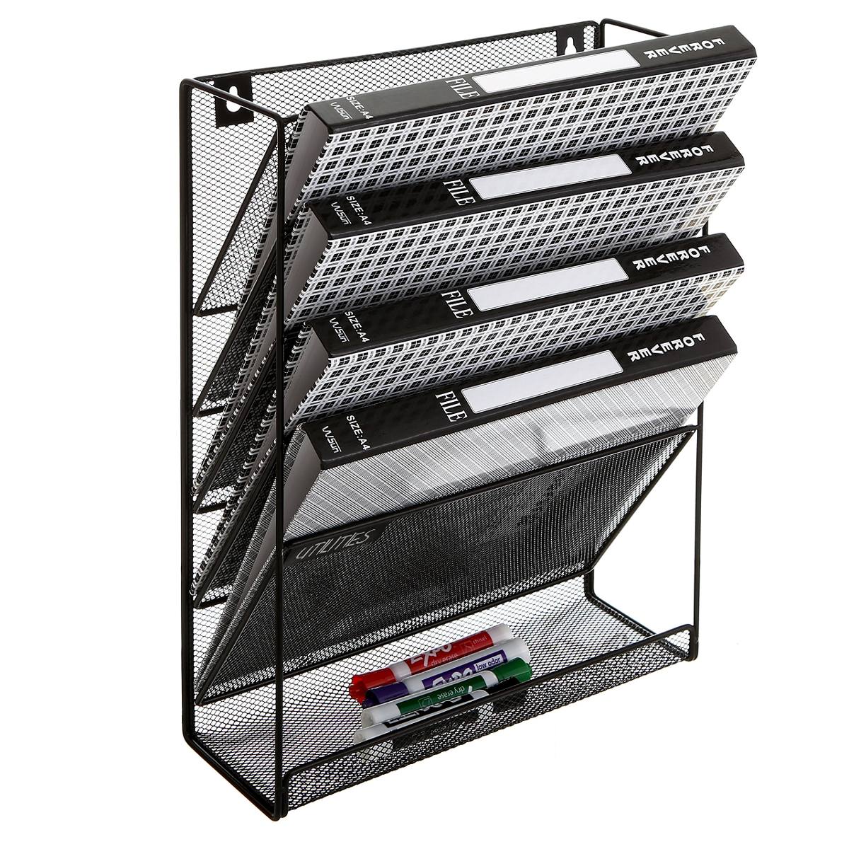 Wall Mounted Magazine Rack 5 Slot Hanging Doent Filing Slot Hanging Doent Filing