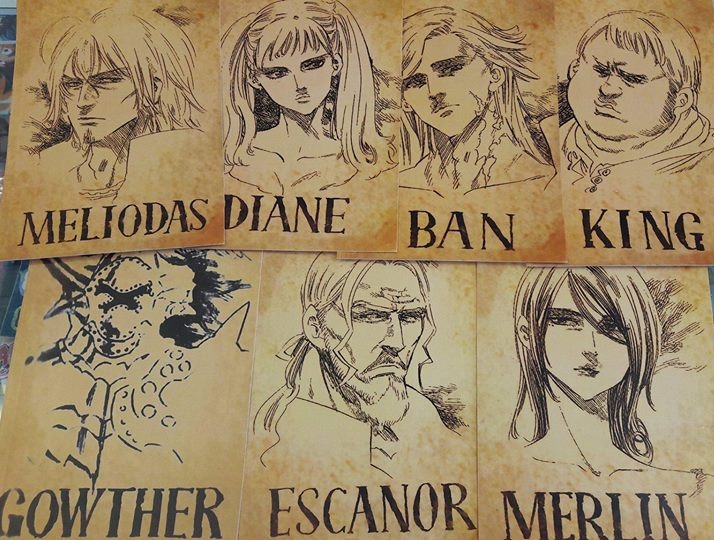 Seven Deadly Sins Wanted Posters And One Piece Wanted Posters.