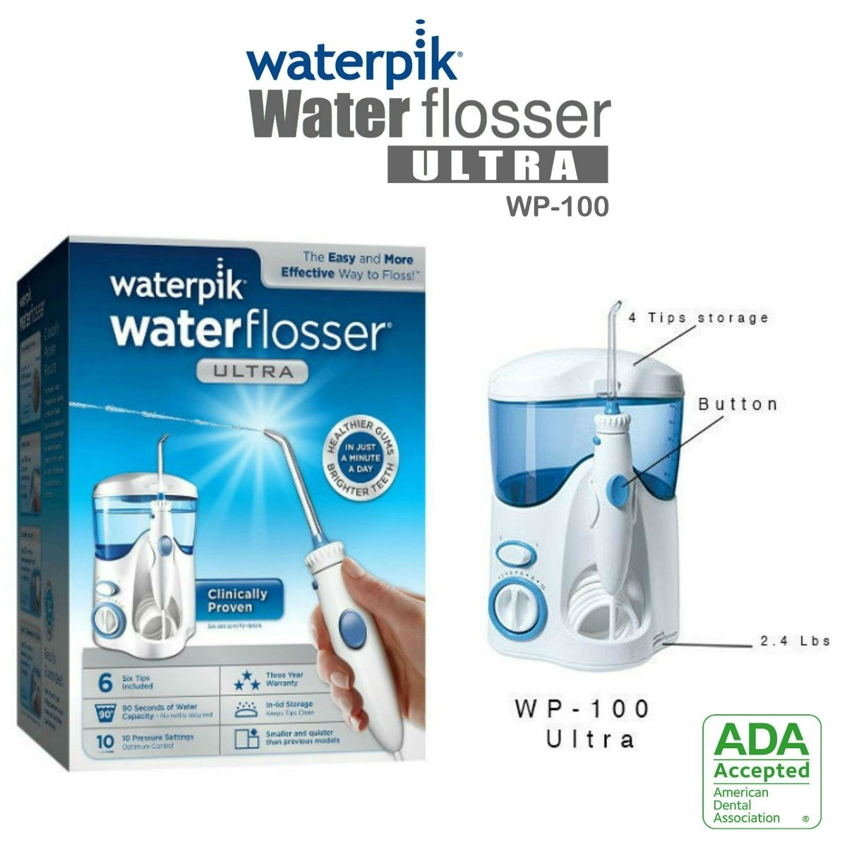 Waterpik Water Flosser Ultra Wp-100 - $ 1,799.00 en Mercado Libre