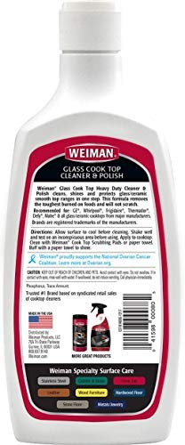 Weiman Glass Cooktop Cleaner Polish Trabajo Pesado Sin