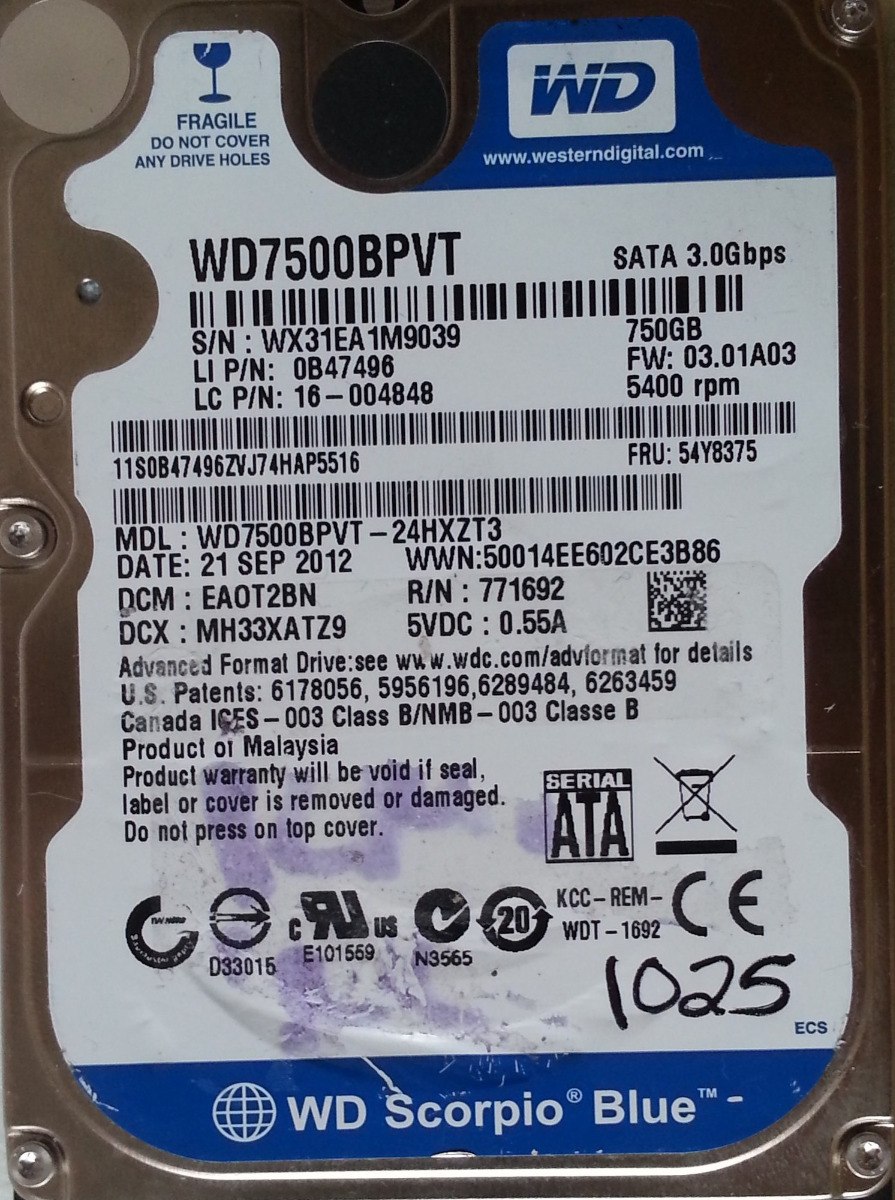 wdc wd7500bpvt-24hxzt3 driver Driver wdc wd7500bpvt-24hxzt3