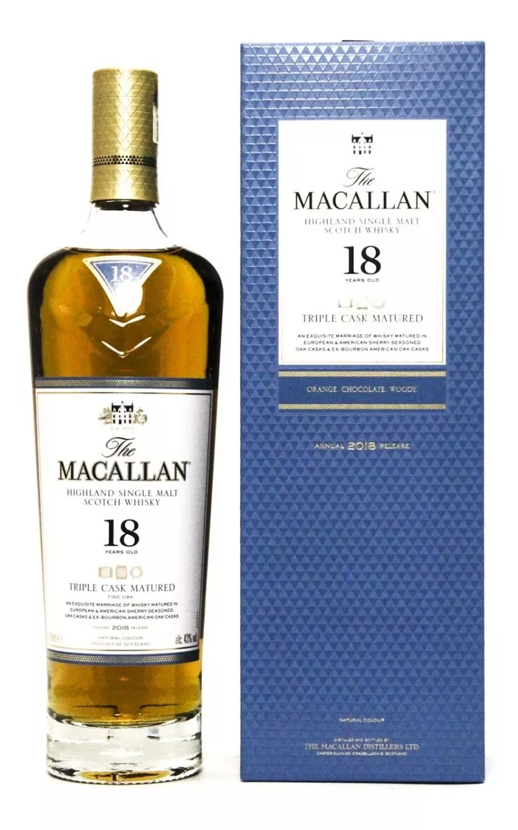 Whisky Macallan 18 Anos Old Triple Cask Matured Orig Escocia