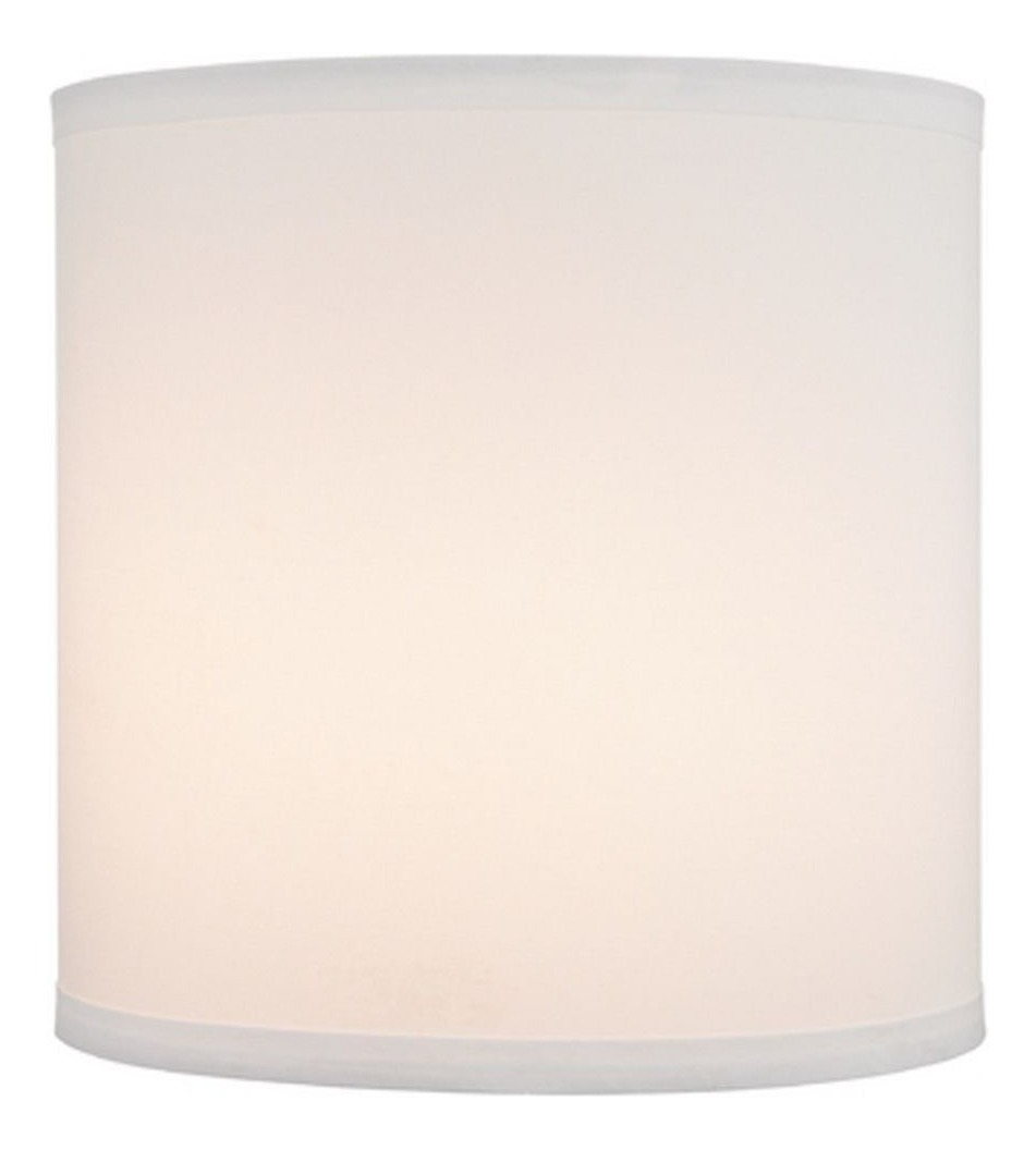 White Linen Drum Lamp Shade With Spider Embly 10 1 2 In White Linen Drum Lamp Shade With Spider