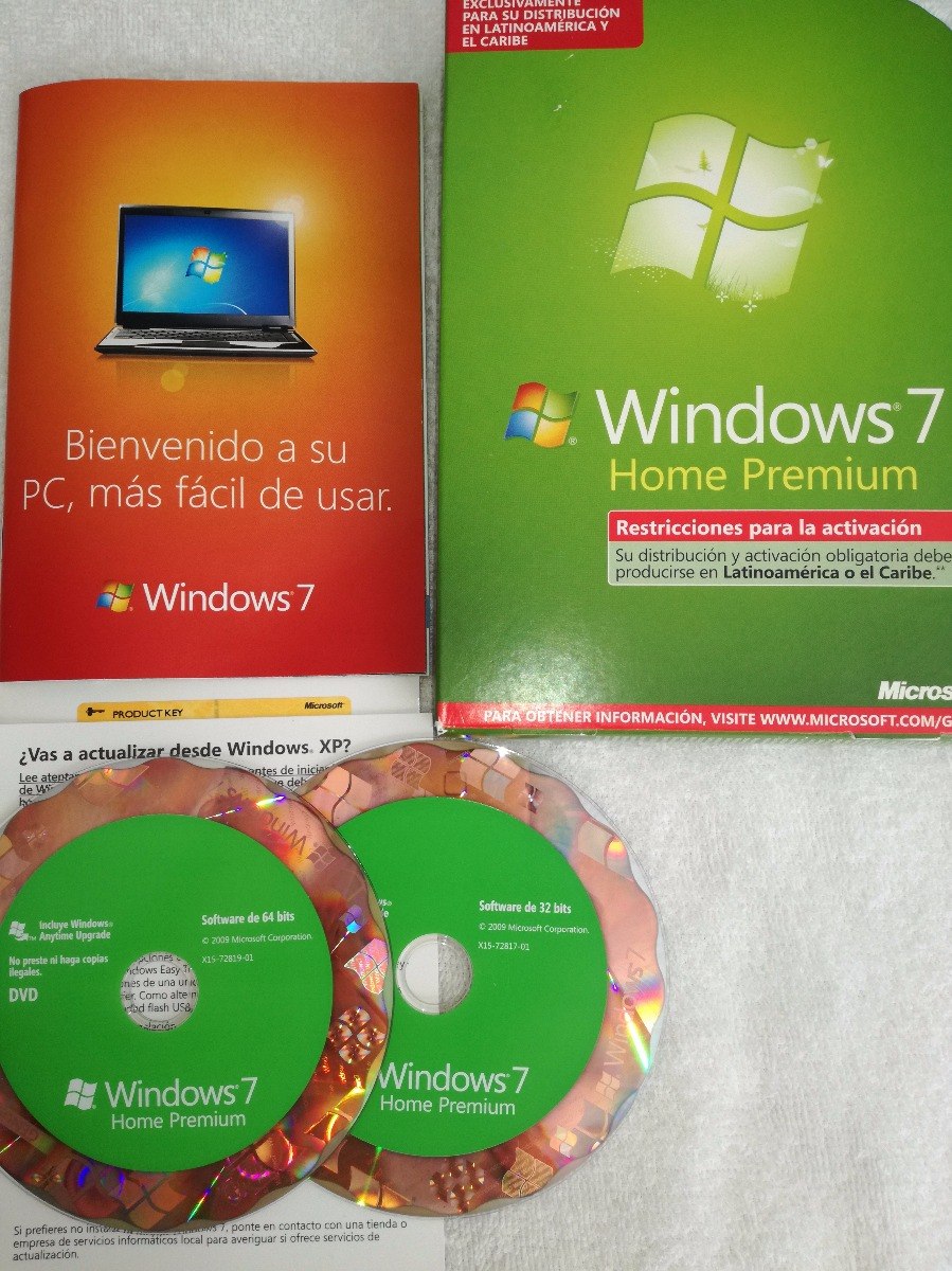 Windows 7 Home Premium Sp1 Dvd 32 64 Bits Original 1 150 00 En