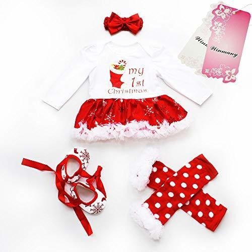 dPois Vestido Tutu Navidad Disfraz de Santa Noel Mi Primera Navidad para Beb/é Ni/ña Reci/én Nacido Pelele con Diadema Falda Traje para Fiesta Xmas Christmas Outfits Romper