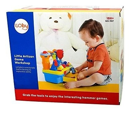 woby multifunctional musical learning tool workbench toy set for kids with shape sorter tools