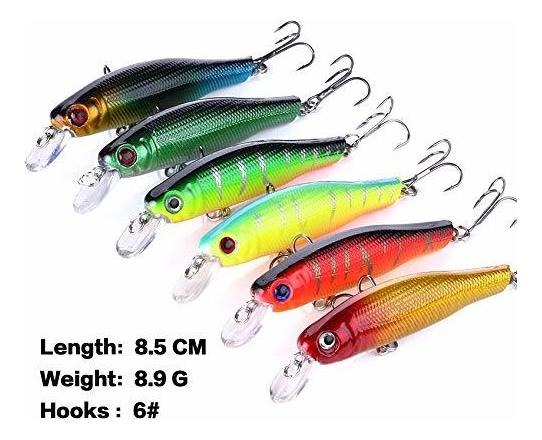 XBLACK Fishing Lures Set Large Hard Bait Minnow Lure with Treble Hook Swimbait Fishing Bait Sinking Lure for Bass Trout Walleye Redfish Saltwater Freshwater