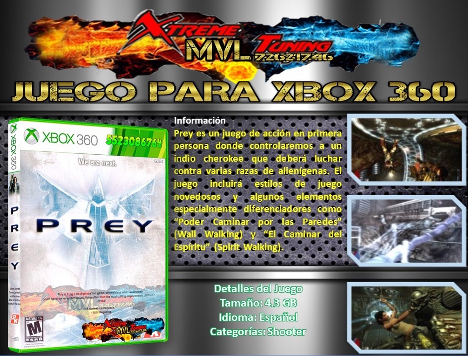 Xbox 360 Los Mejores Juegos Prey Envió Gratis*__* - $ 49.00 en Mercado Libre