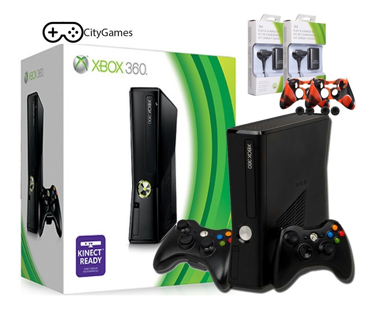 Xbox 360 Slim 5 0 Hdm 2controles Garantia Obsequios Envio - roblox para xbox cables red accesorios conectividad y