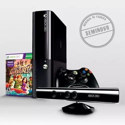 Xbox 360 Super Slim Seminovo 1 Controle Kinect 1 Jogo