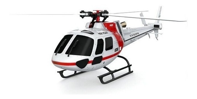 xk k123 6ch brushless as350 scale rc helicopter rtf mode 2