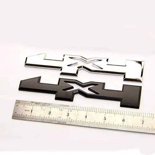 2pcs OEM 4 X 4 Door Emblem Badge 4x4 Nameplate 3D GM Silverado Sierra Y Black