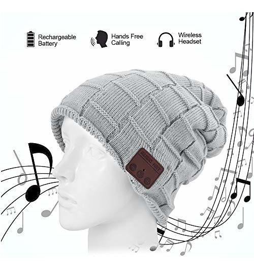 Gorro con Bluetooth 5.0 LED esqu/í Ciclismo Senderismo XXLYY Gorro de Invierno Unisex para Correr Auriculares con micr/ófono est/éreo Incorporado Gorro de Punto Musical Camping Camping