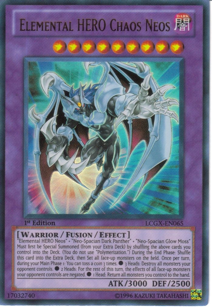 Yugioh Elemental Hero Chaos Neos (lcgx-en065) 1st Yu Gi Oh 