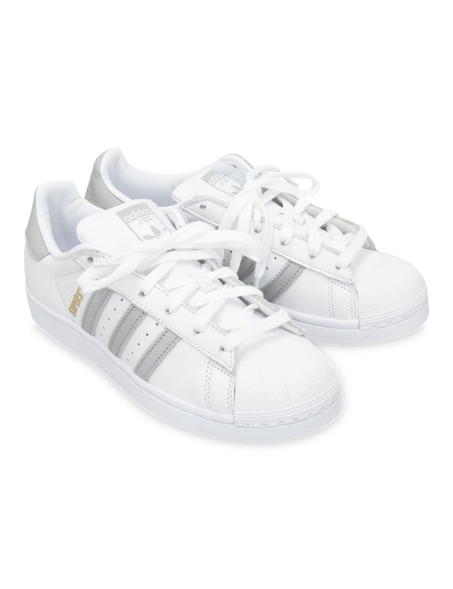 adidas superstar blancas y grises