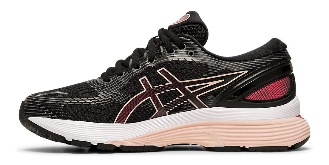 Zapatilla Asics Gel Nimbus 21 Running Mujer Negra/coral Zapatilla Asics Gel Nimbus 21 Running Mujer Negra/coral