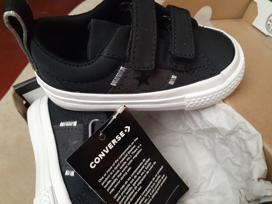 Zapatilla Converse Talla 21 Negro - S/ 115,00 en Mercado Libre