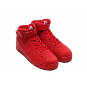 nike air force 1 mid hombre rojas
