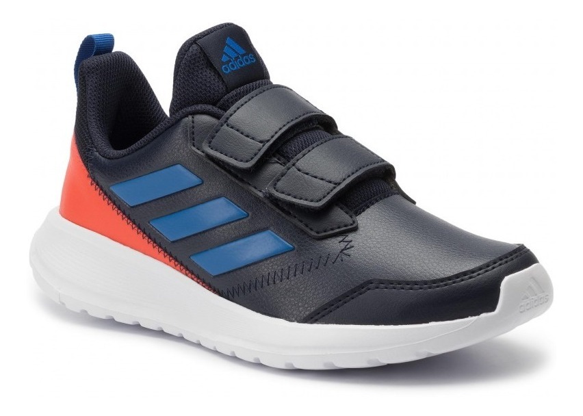 zapatillas adidas azul y naranja