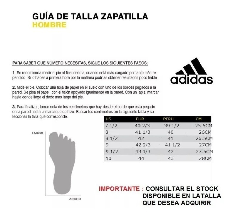 Guia Tallas Adidas Factory Sale, OFF