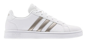 zapatillas adidas blancas con dorado