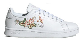 zapatillas adidas blancas con flores
