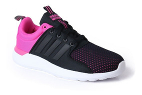 zapatillas adidas negras con fucsia