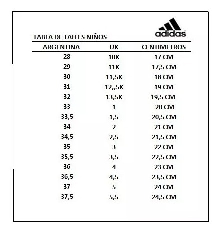 Tabla De Uk Adidas Sale, 53% OFF www.lasdeliciasvejer.com