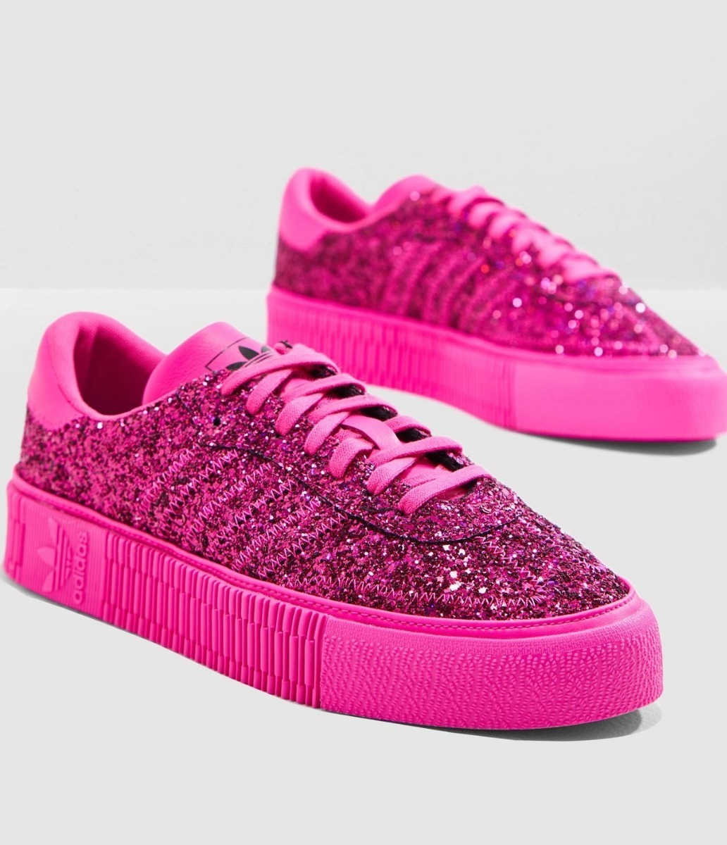 pink glitter adidas samba