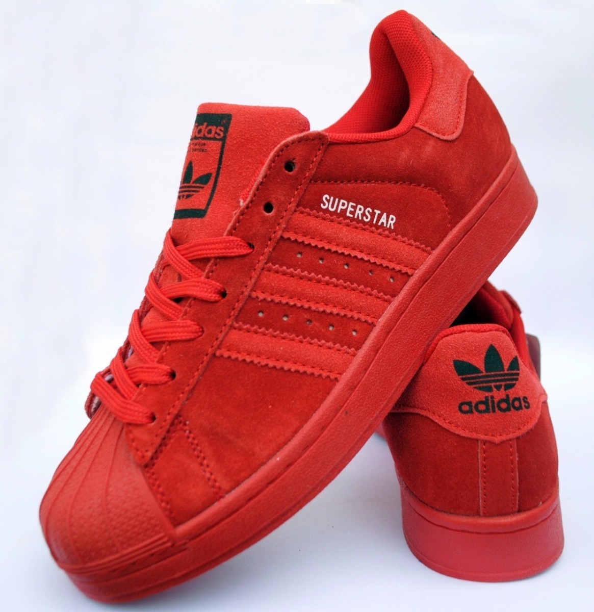 superstar adidas rojas