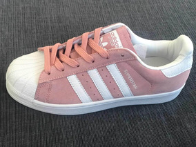 adidas superstar rosa palo y blanco