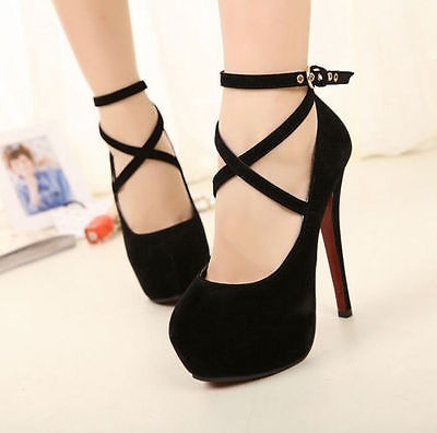 Zapatillas negras tacon de aguja Clearance