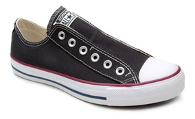 converse negras sin cordones