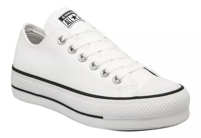 zapatillas converse plataforma cuero