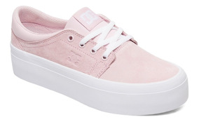 zapatillas dc rosas plataforma