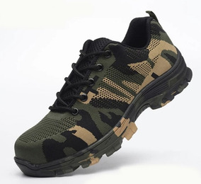 De Punta Acero Cómodo Tenis Seguridad Camuflado Zapatillas PkTwXZuOi