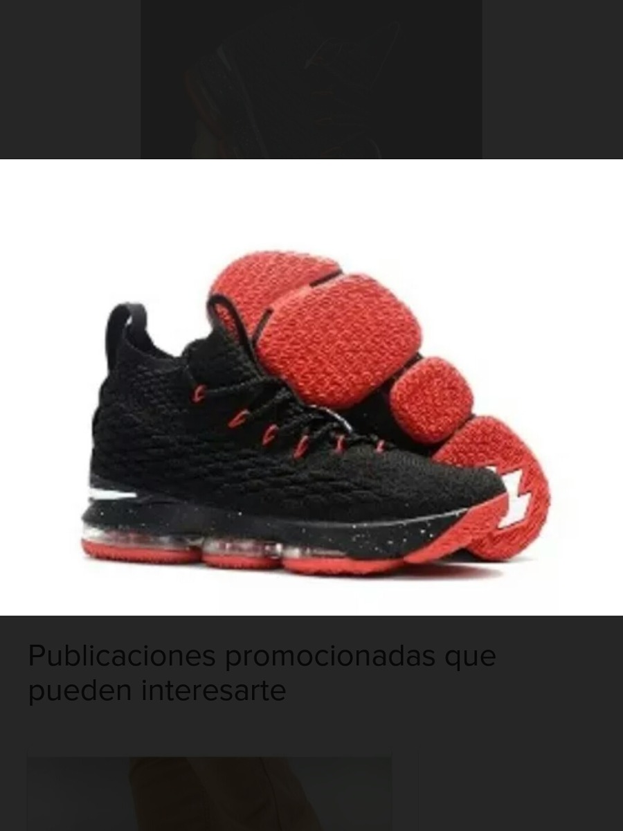 lebron 15 negras con rojo