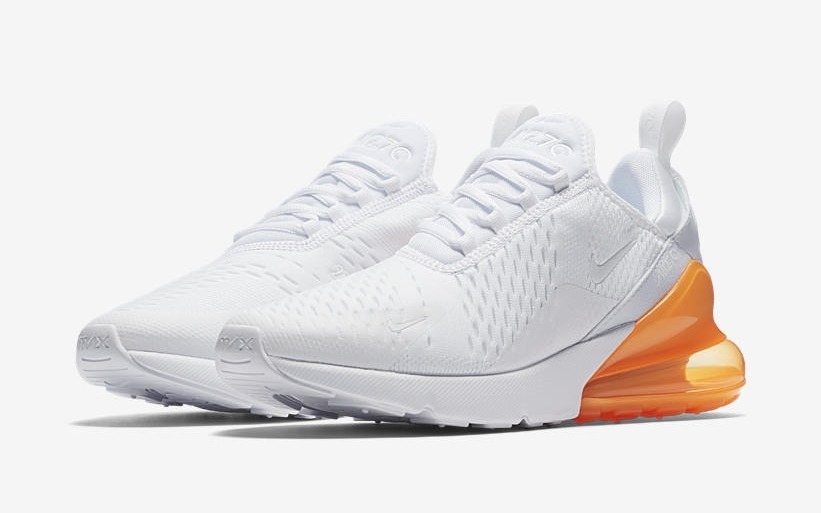 nike 270 blancos con naranja