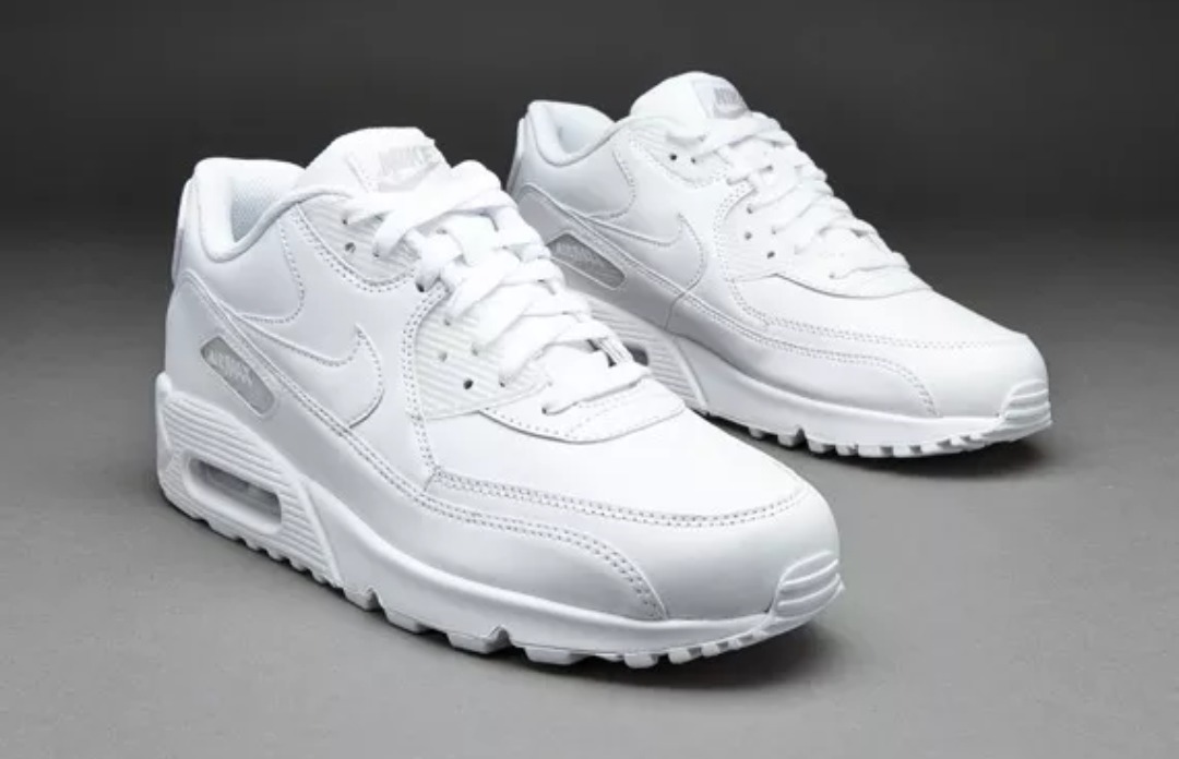 nike air max cuero blancas