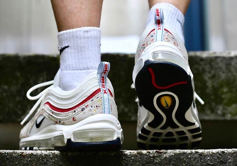 Zapatillas Nike Air Max 97 Sail University Blanco Rojo 2018 Zapatillas Nike Air Max 97 Sail University Blanco Rojo 2018