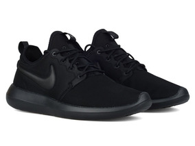 nike roshe run hombres custom negro