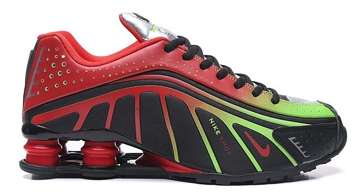 nike shox negro con rojo